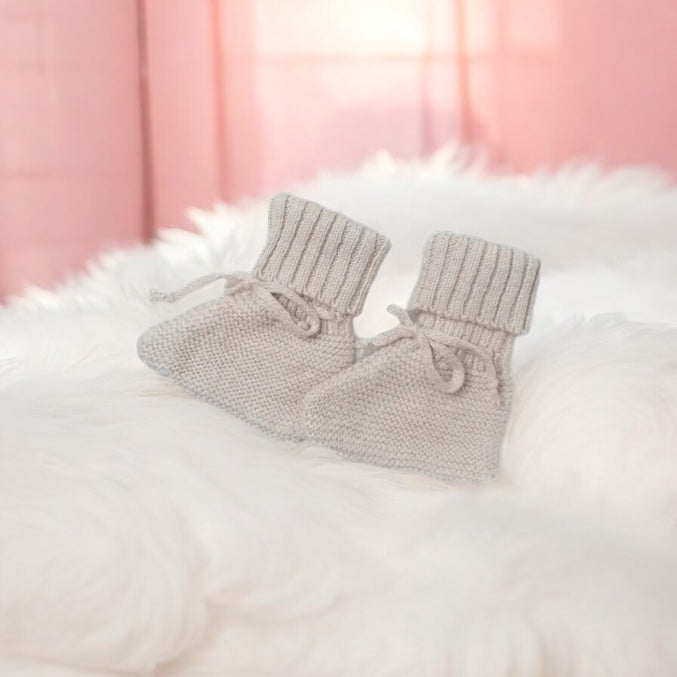 Chunkie knit booties