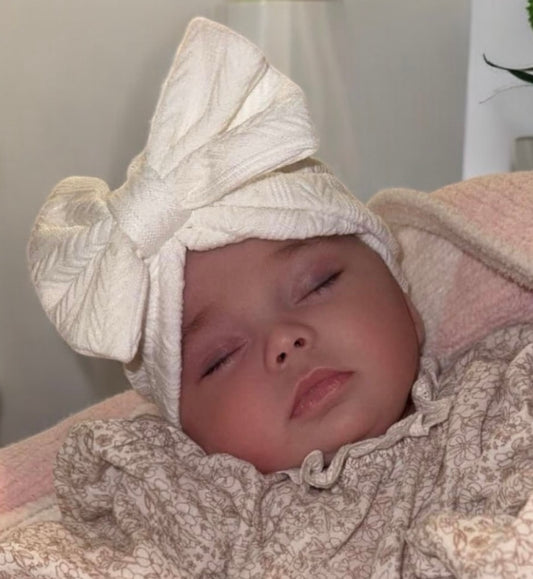 Turban Beanie Hat With Bow