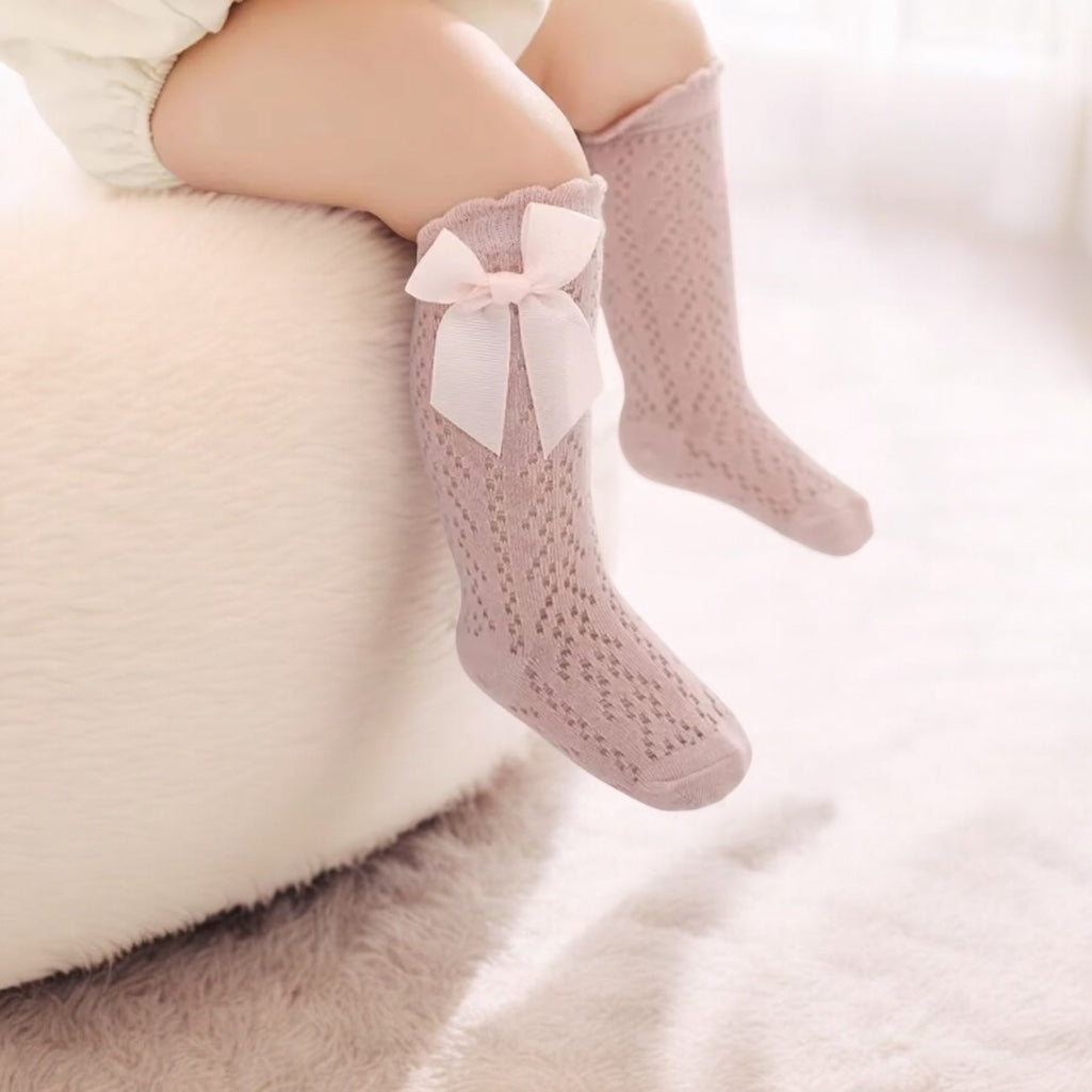 Gracie Knee Socks With Luxury Bow