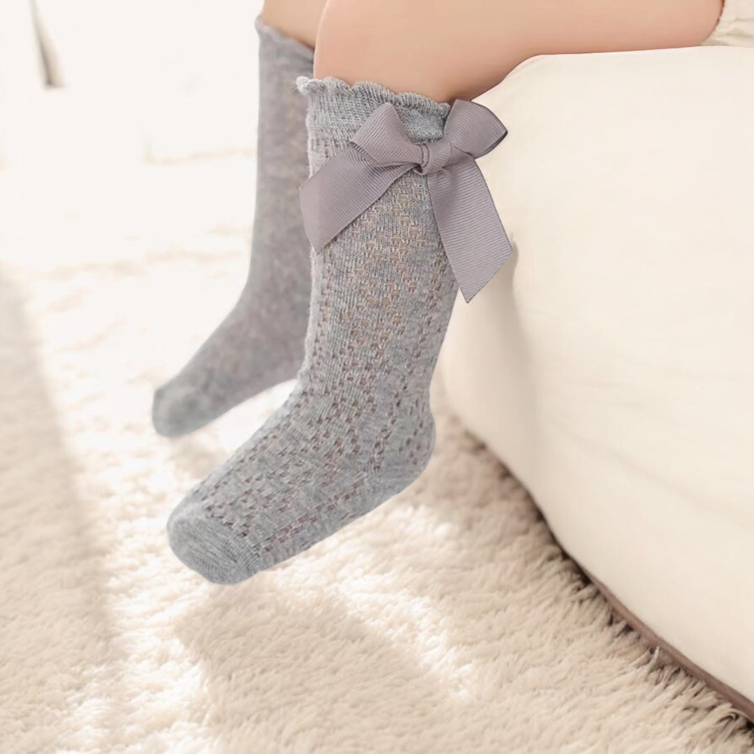 Gracie Knee Socks With Luxury Bow