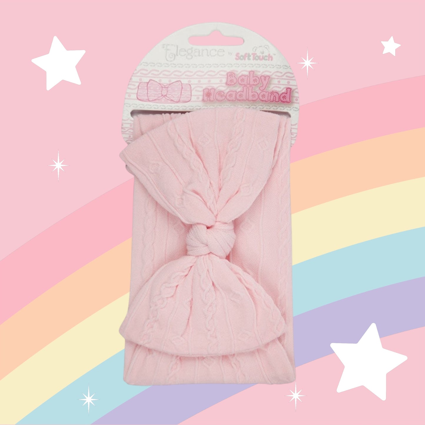 Textured Baby Headband - Pink