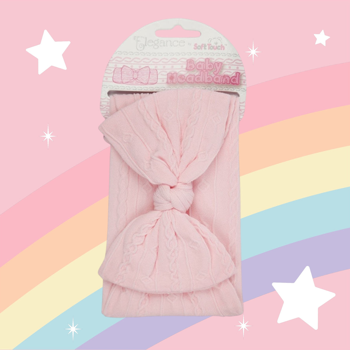 Textured Baby Headband - Pink