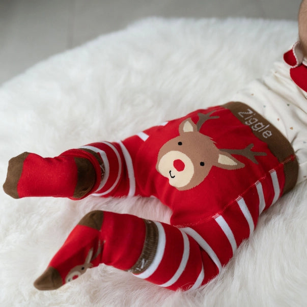 Reindeer Leggings & Socks Set