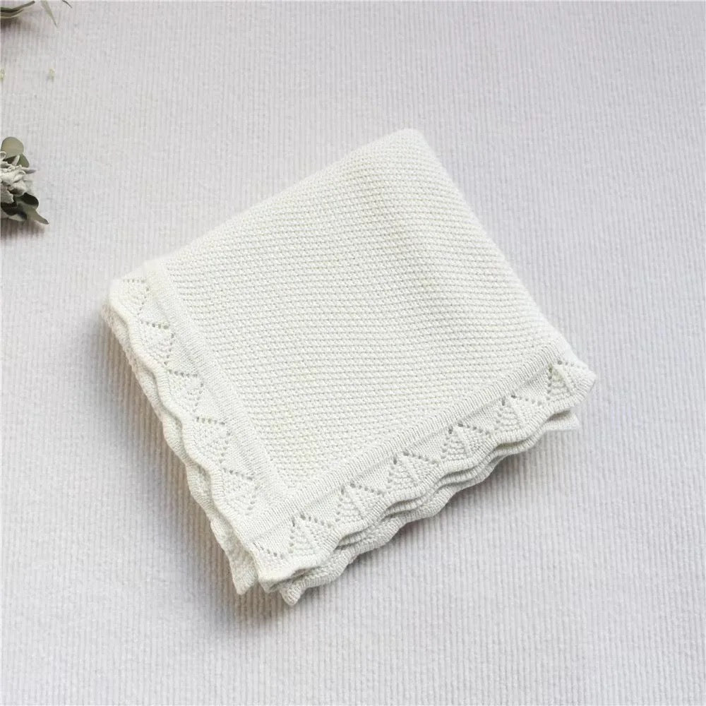 Baby knitted blanket 100% Organic Cotton.