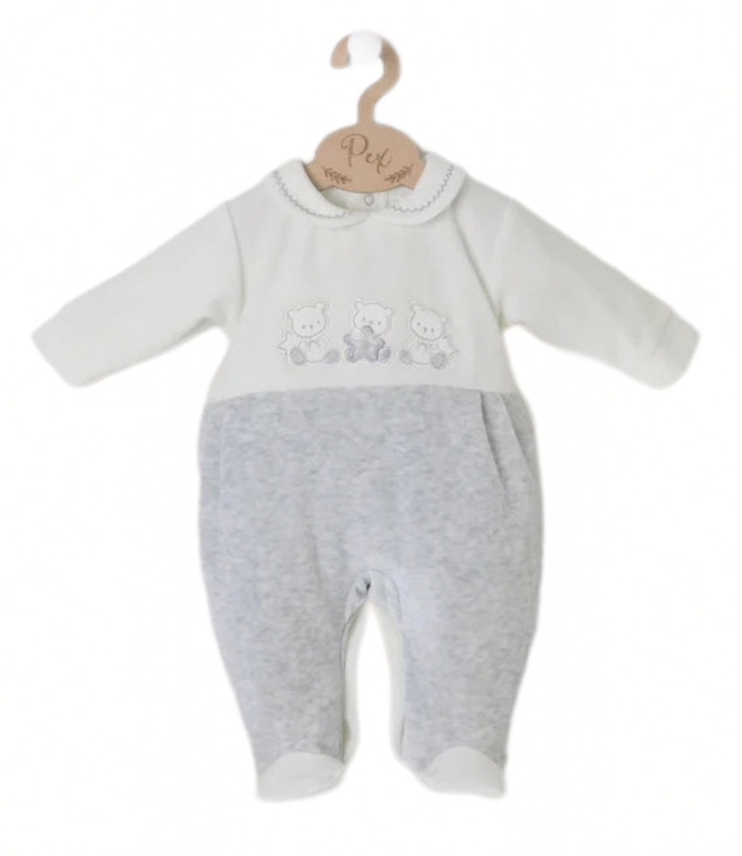 Silver bears sleepsuit