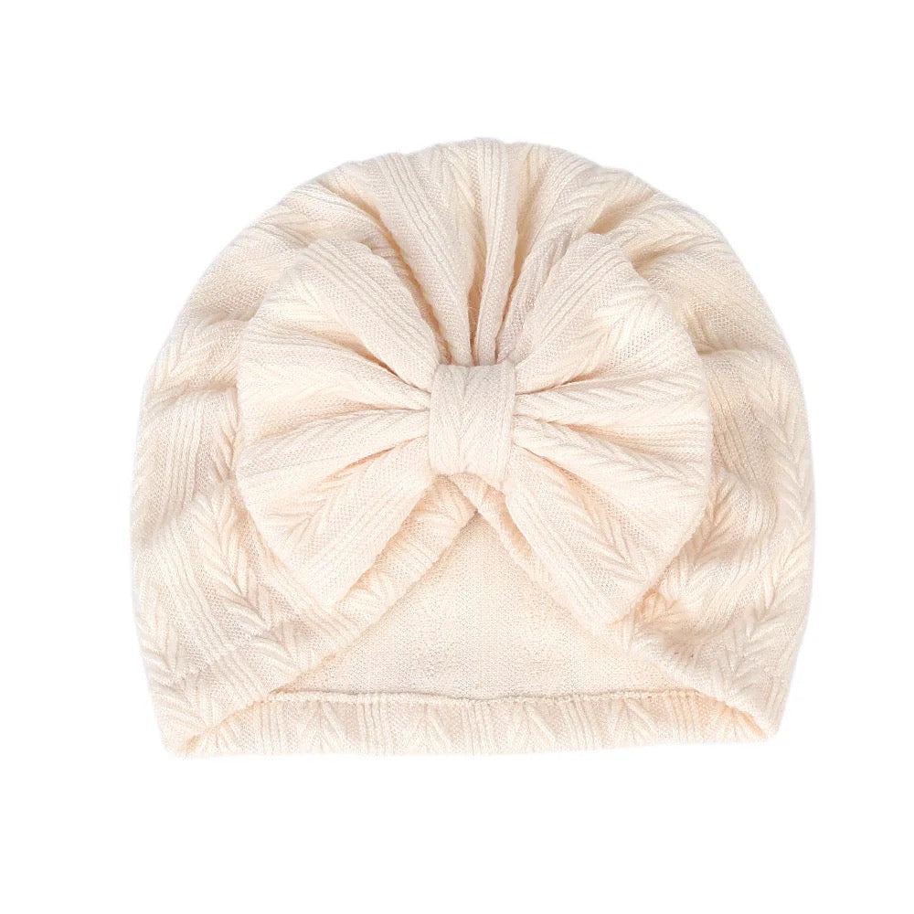 Beige turban hat
