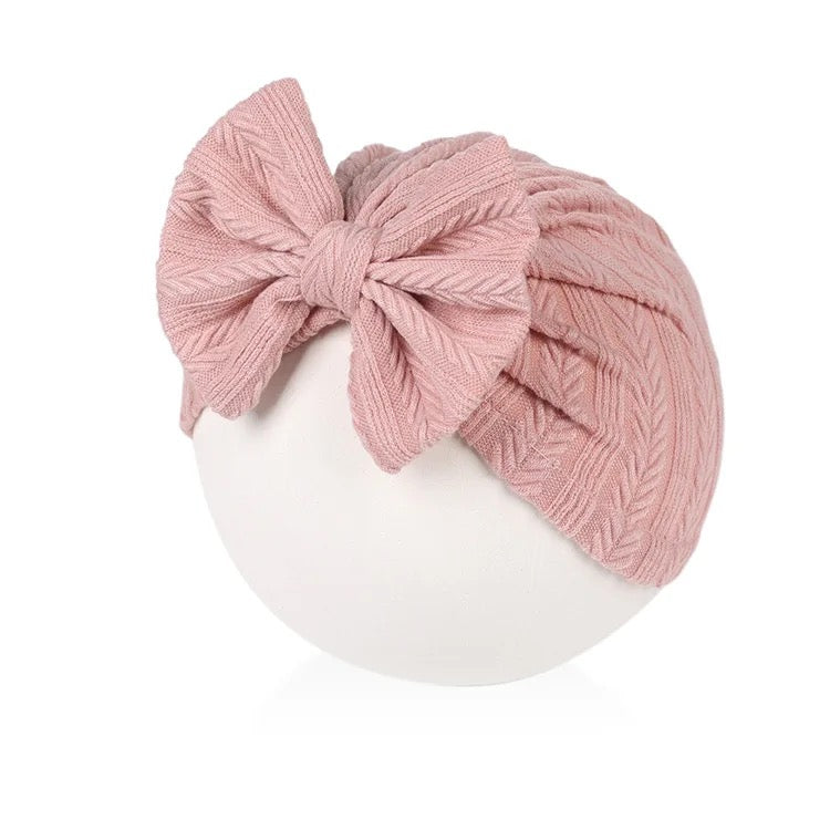 Turban Beanie Hat With Bow