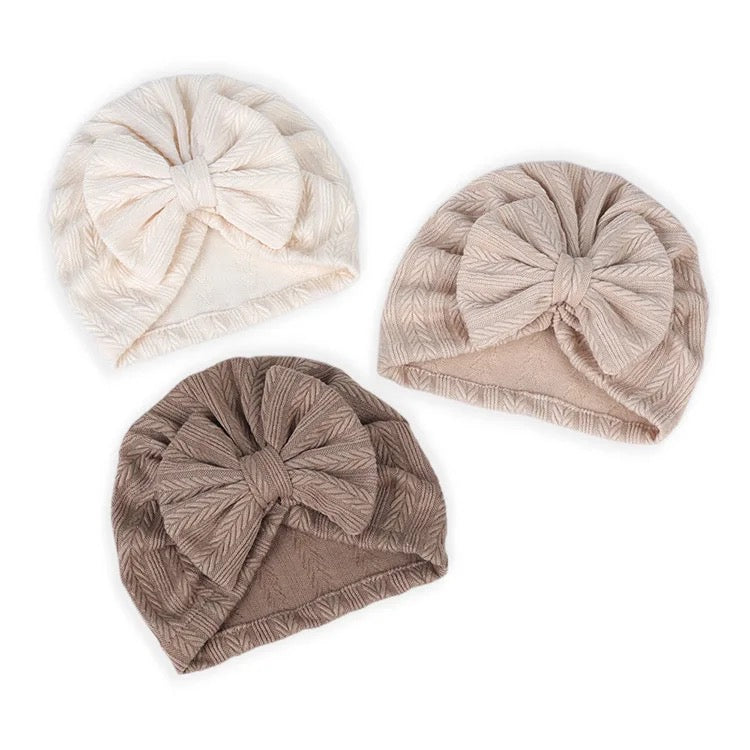 Turban Beanie Hats With Bow 