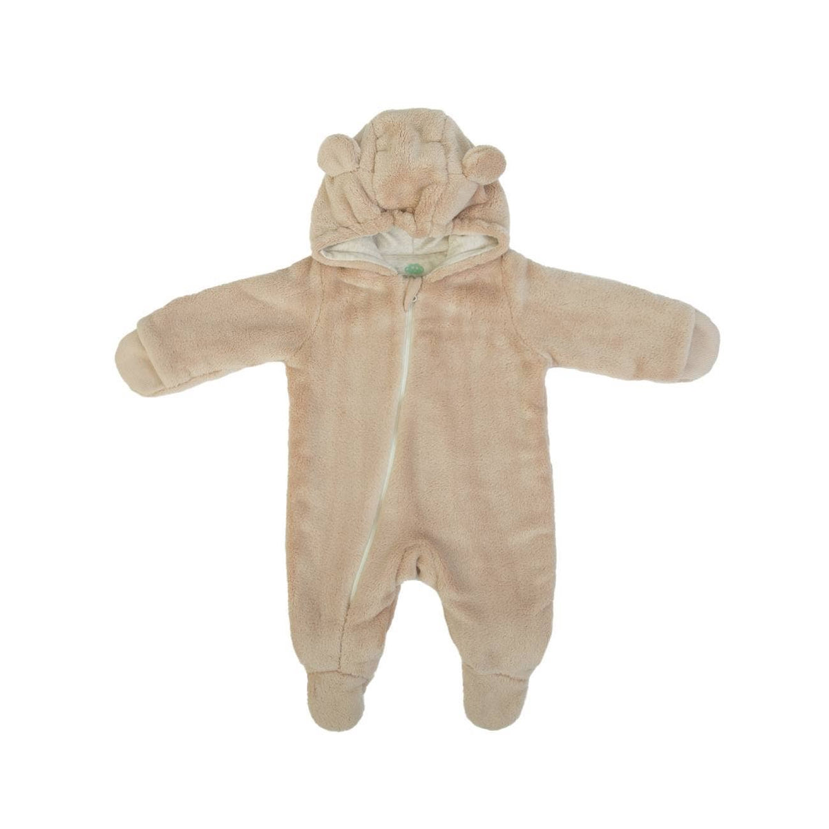 Little Bear Hooded Pramsuit – Ecru