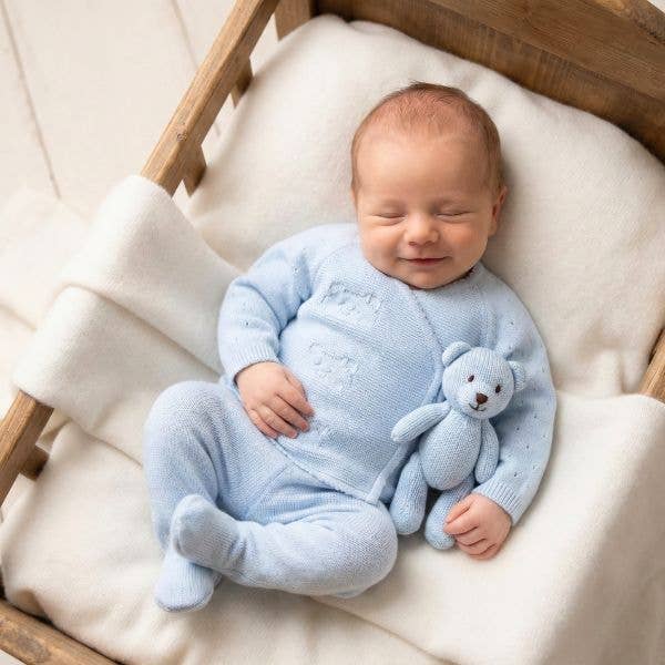 Bali Blue Knitted Baby Set