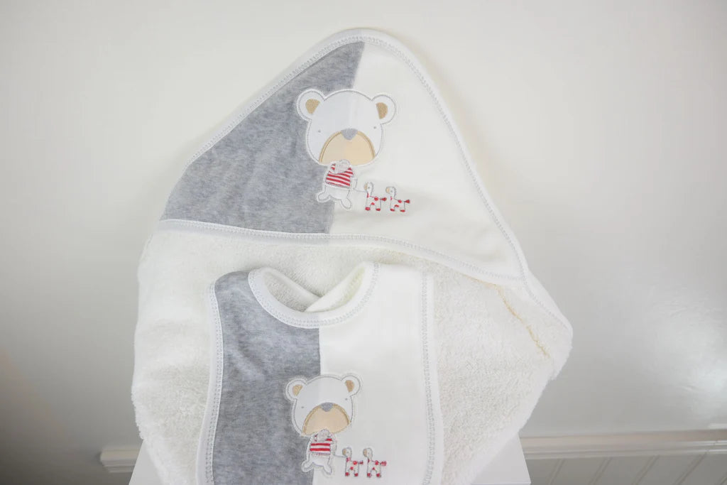 Playtime Hooded Towel and Bib Set