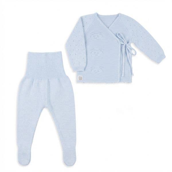 Bali Blue Knitted Baby Set