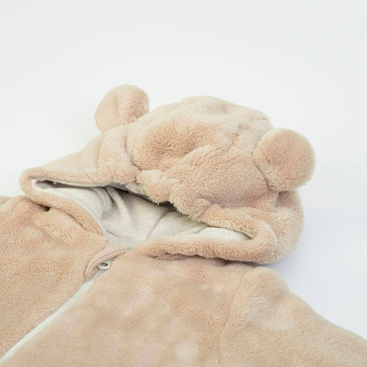 Little Bear Hooded Pramsuit – Ecru